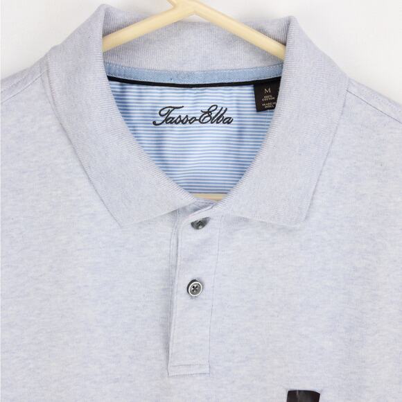 Tassa Elba 2-Button Polo Men's Medium Gray Cotton New Tags - Picture 2 of 12